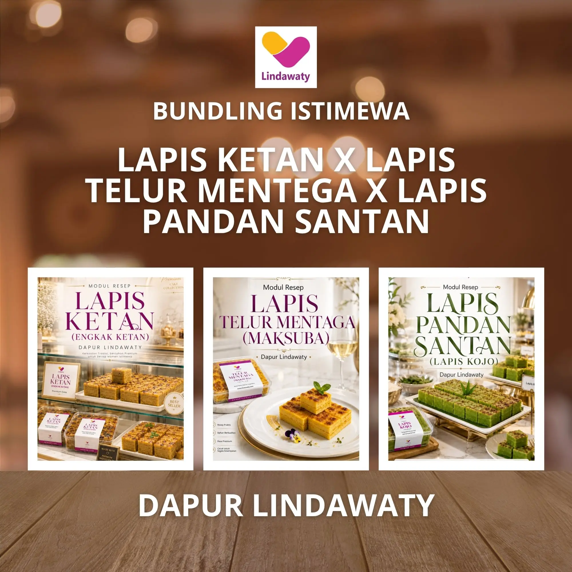 Bundling Modul lapis ketan | lapis telur | lapis pandan jualan Lindawaty A5 HVS