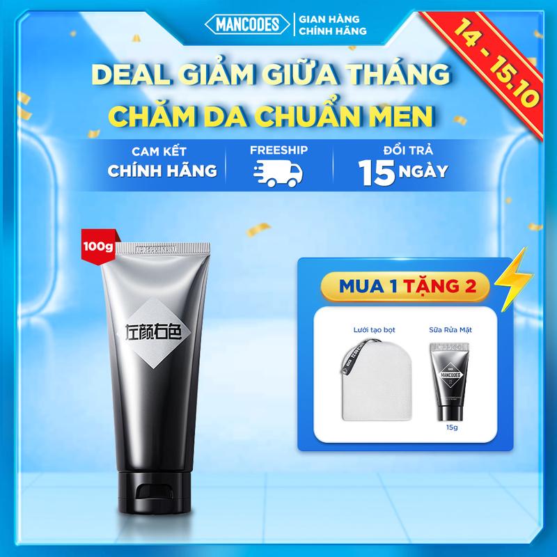 [MUA 1 TẶNG 2] Sữa Rửa Mặt Sáng Da Giảm Thâm Mụn Chứa Niacinamide Cho Nam Nữ MANCODES 100g