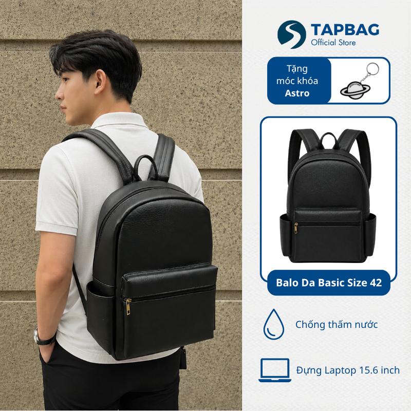 [KHÔNG LOGO] Balo Da cao cấp chống sốc, chống nước thời trang nam nữ khích thước 42cmx30cm D01