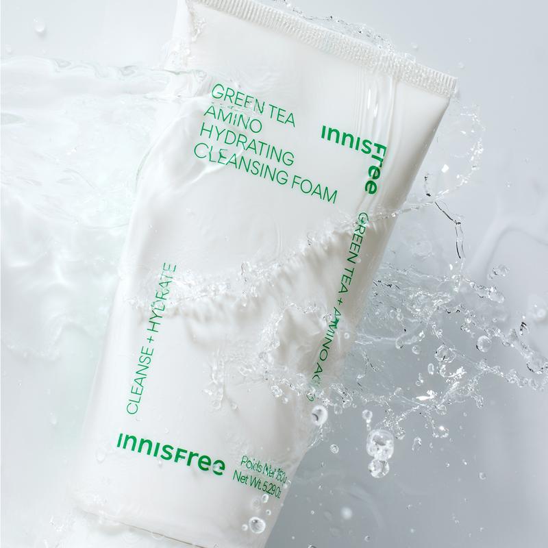 Innisfree Green Tea Amino Hydrating  Cleansing Foam 150g / Sabun Pembersih Wajah untuk Kulit Kering 5