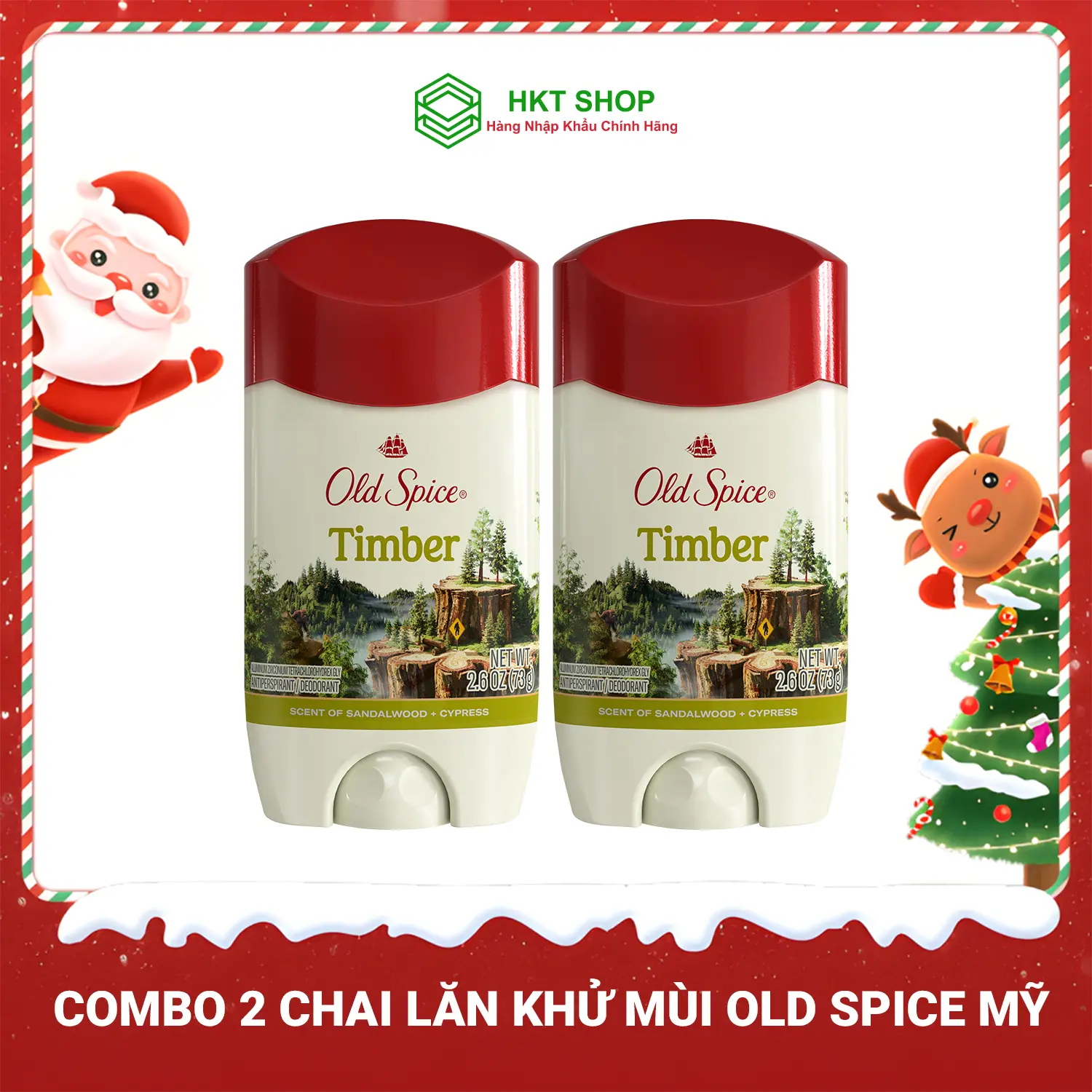 Combo 2 chai Timber sáp trắng 73g