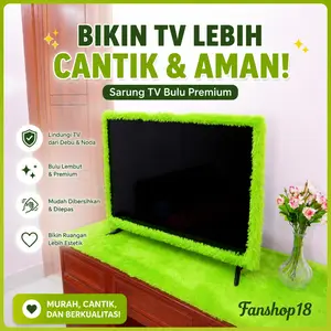 Taplak tv bulu rasfur ukuran 150x50cm + Bando tv led 32 inch
