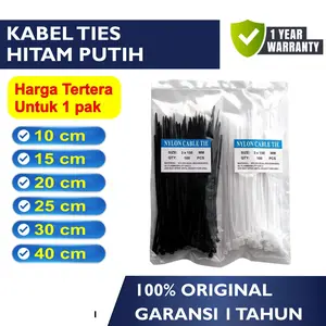 Kabel Ties Hitam Putih 10 Cm 15 Cm 30 Cm 30cm 25cm 20cm 15cm 10cm