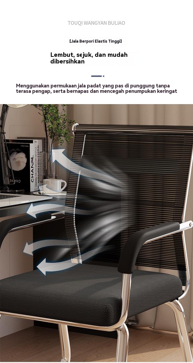 Kursi Kantor Nyaman Dipakai Lama Kursi Komputer Duduk Melengkung Kursi Ruang Rapat Karyawan Kursi Belajar Asrama Mahasiswa Meja Belajar Kursi Rumah dengan Sandaran