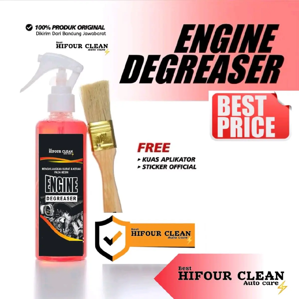 PEMBERSIH KERAK MESIN ENGINE DEGREASER by FOURCLEAN Auto care