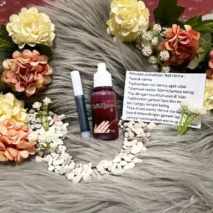Nail Henna, henna maroon pekat, 1paket isi henna + gameel + aplikator + petunjuk pemakaian