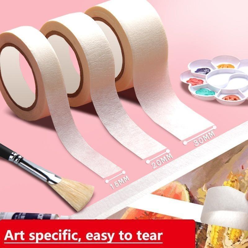 Băng keo giấy 10m 1.5cm 2cm 3cm - Băng dán giấy chuyên hội họa, vẽ tranh, sơn ô…