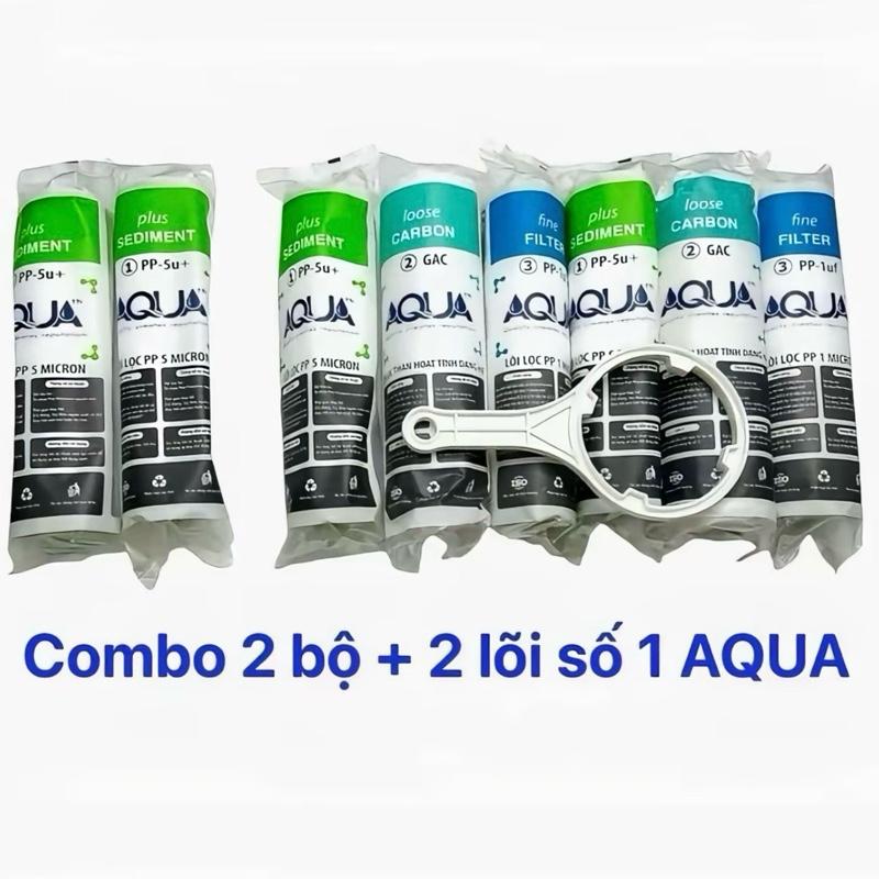Bộ 8 lõi AQua gôm 4 lõi= số 1 , 2 lõi = số 2 , 2 lõi = số 3 + tặng 1 tay vặn