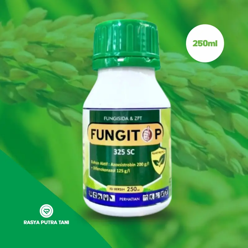 FUNGITOP 325SC 250ML - Fungisida Sistemik Dengan Bahan Aktif Azoksistrobin Difenokonazol Dan Dilengkapi ZPT 0
