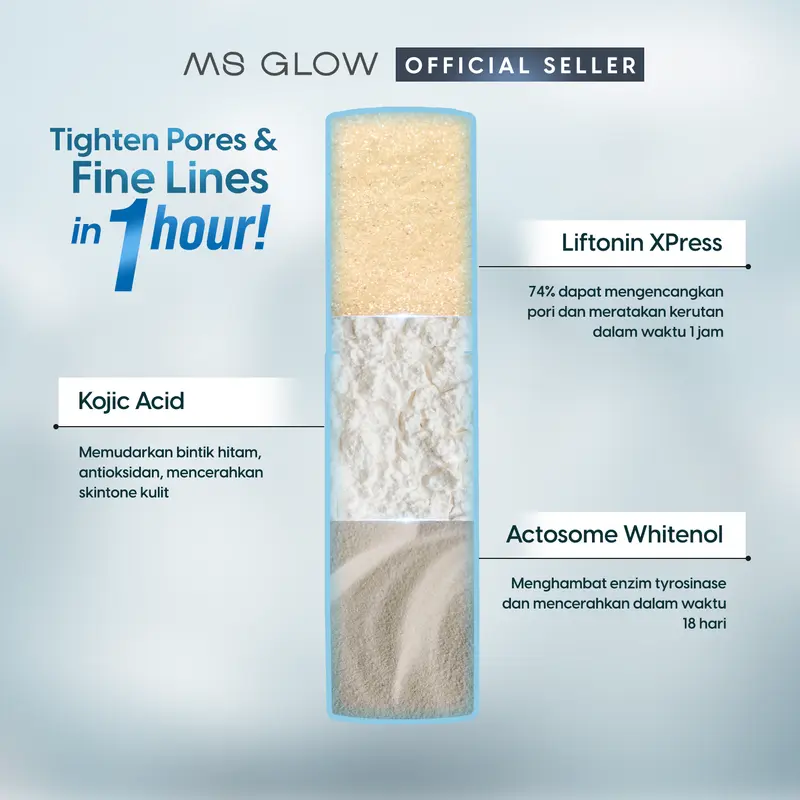 MS GLOW - WHITENING LIFTING SERUM - 15 ML FREE PORE AWAY SPOT TREATMENT - 15 GR 3