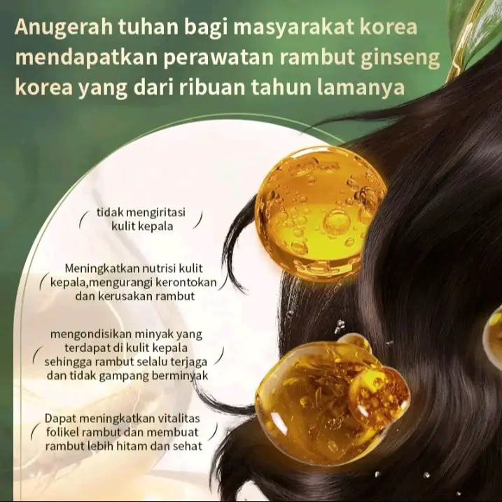 Ebelin Gingseng Shampo Ekstrak Herbal Alami Anti Hair Fall 300ml 6