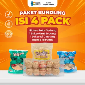 [EXCLUSIVE CICAHAYA BUNDLING 4 PACK] Bakso Polos Sedang isi 5 butir + Bakso Urat Sedang + Bakso Isi Cincang + Bakso Isi Pedas
