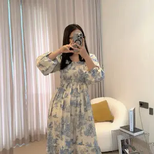 Dress raisya Bahan Rayon Premium Busui Mewah Elegan Lebaran 2026