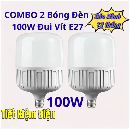 Bộ 2 Bóng Đèn Led 100W Siêu Sáng Tiết Kiệm Điện Bóng Điện Led 100W Chiếu Sáng Tốt Độ Bền Cao Chống nước