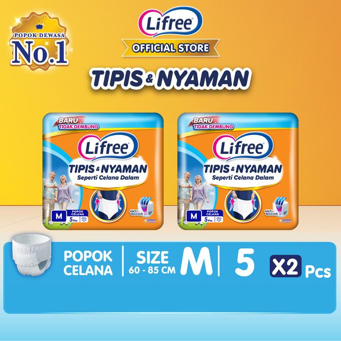 Gambar Popok Dewasa Lifree Celana Tipis & Nyaman Bergerak - M 5 - 2 PACK dari Lifree Official Store Kab. Tangerang Tokopedia