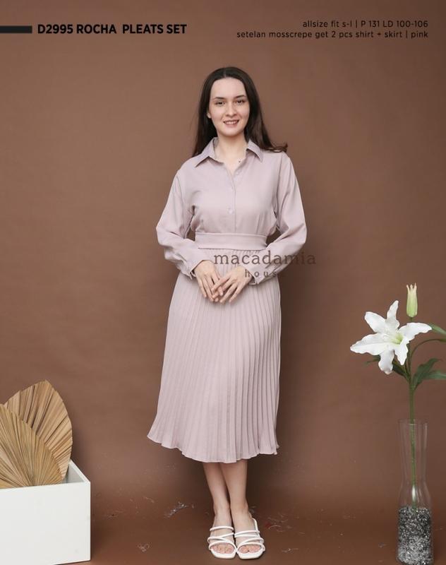 D2995 ROCHA PLEATS SET - MACADAMIA HOUSE FASHION WANITA 4