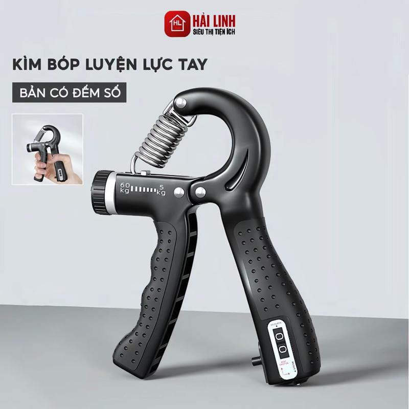 ￼Kìm Bóp Tập Cơ Tay, Tập Cơ Ngón Tay - Chất Liệu Thép Carbon, Có Đếm Số Tự Động - Dụng Cụ Tập Gym