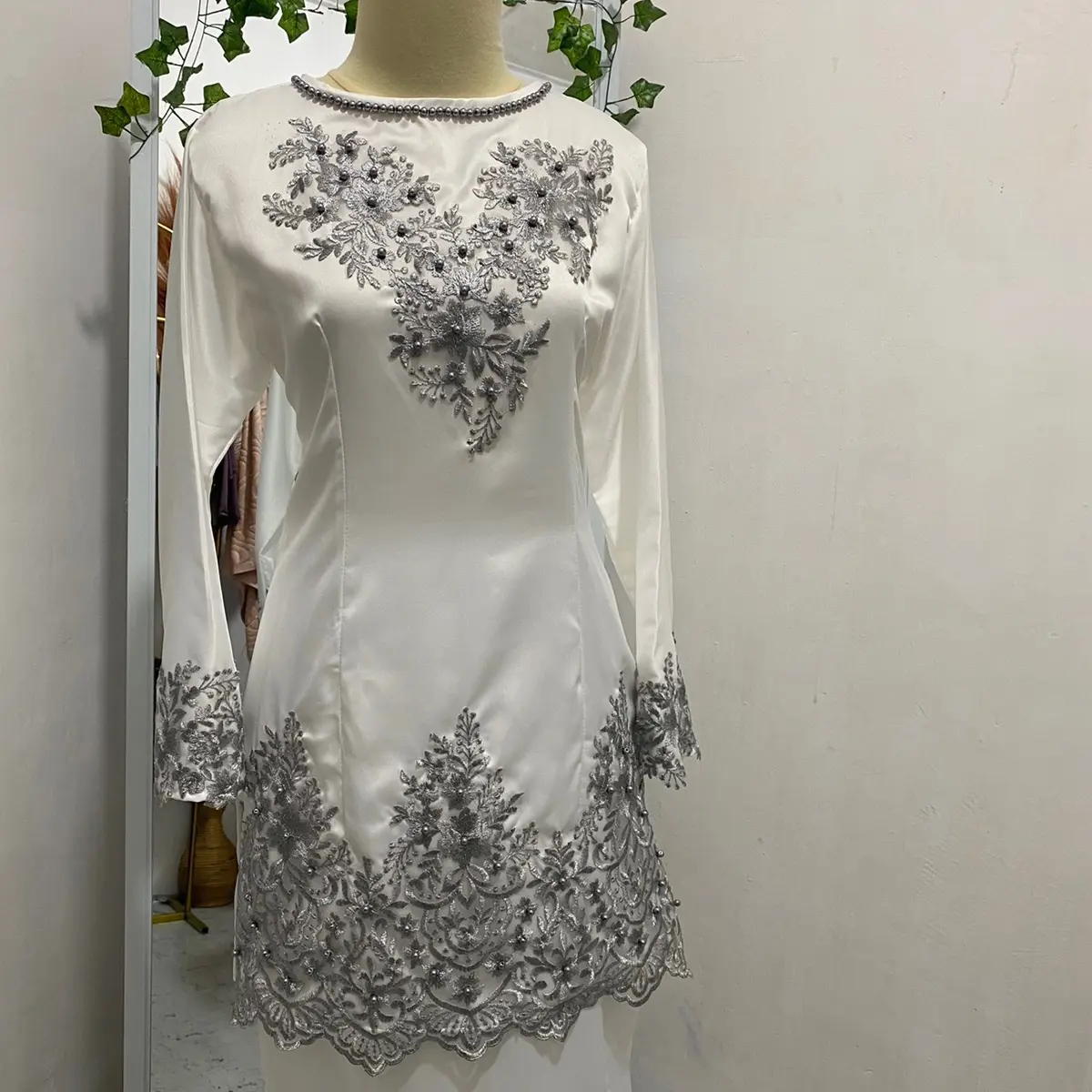 Baju akad Melayu ||Bordiran payet mutiara Setelan