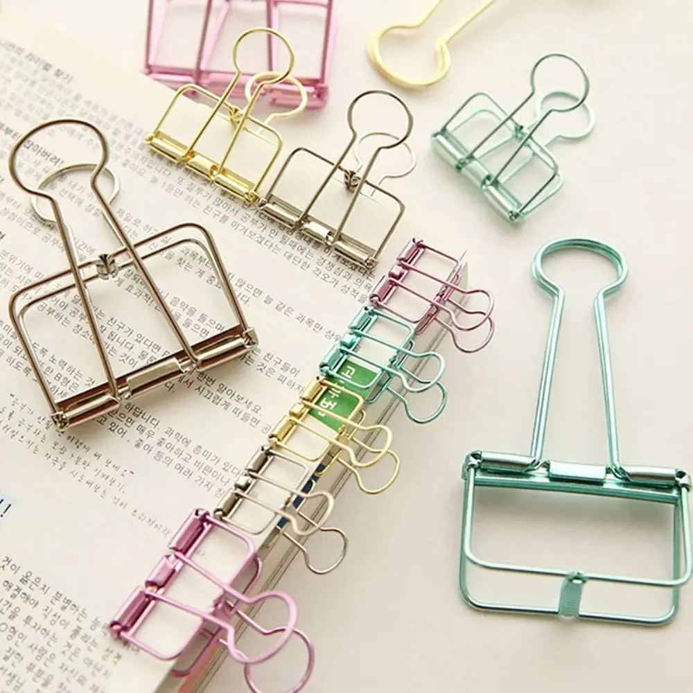 High Quality Office Study Paper Clip Photo Clamp Medium Size Binder Clips Decorative Clips Ins Colors Page Holder
