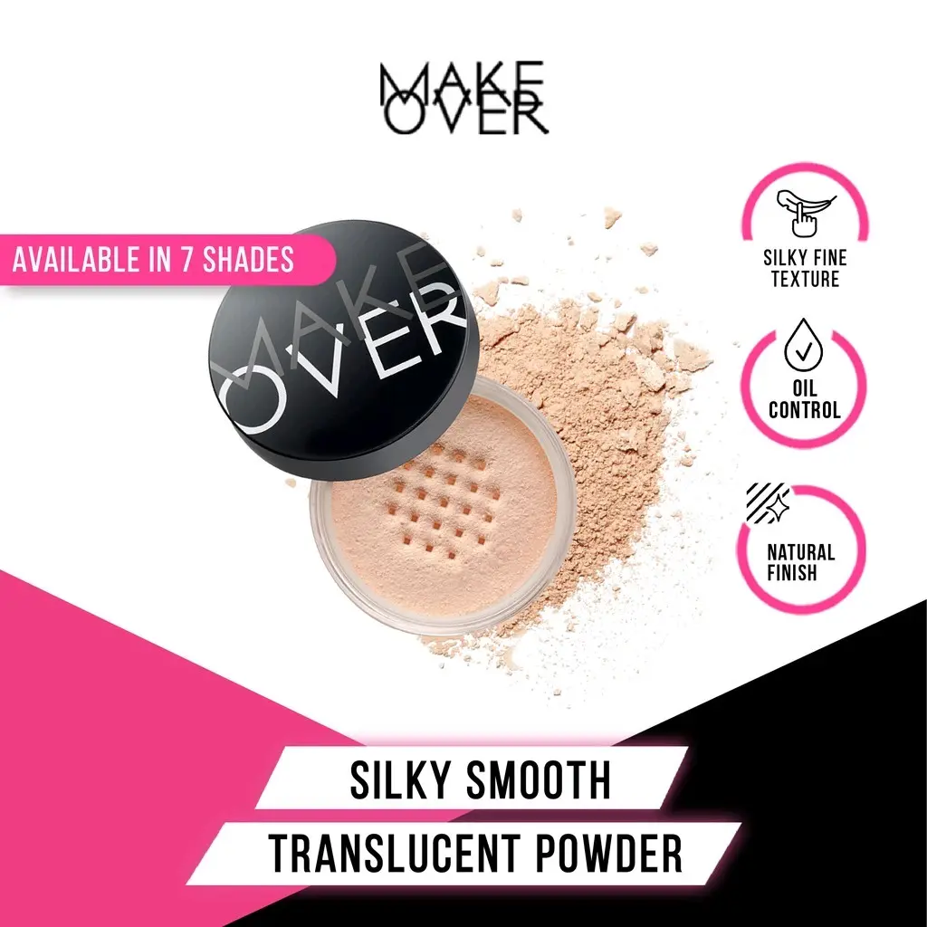 Make Over Silky Smooth Translucent Powder - Bedak Tabur Ringan Oil Control 35g