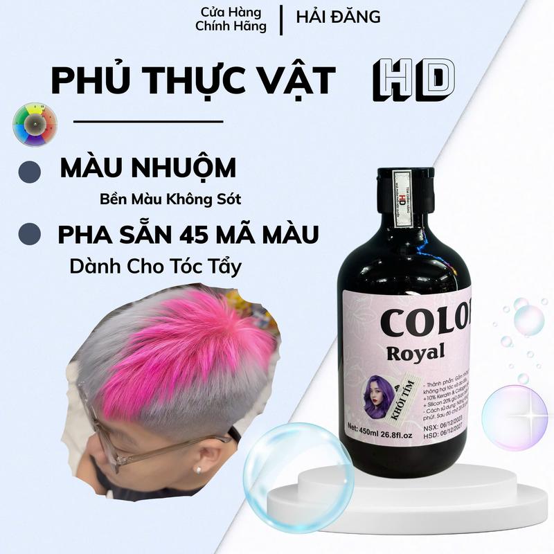  KEM NHUỘM PHỦ THỰC VẬT 450ML - Nhuộm Trực Tiếp Nền Tóc Tẩy Lever 8 9 10 11 Tuỳ Màu - Bền Màu thuốc  nhuộm 