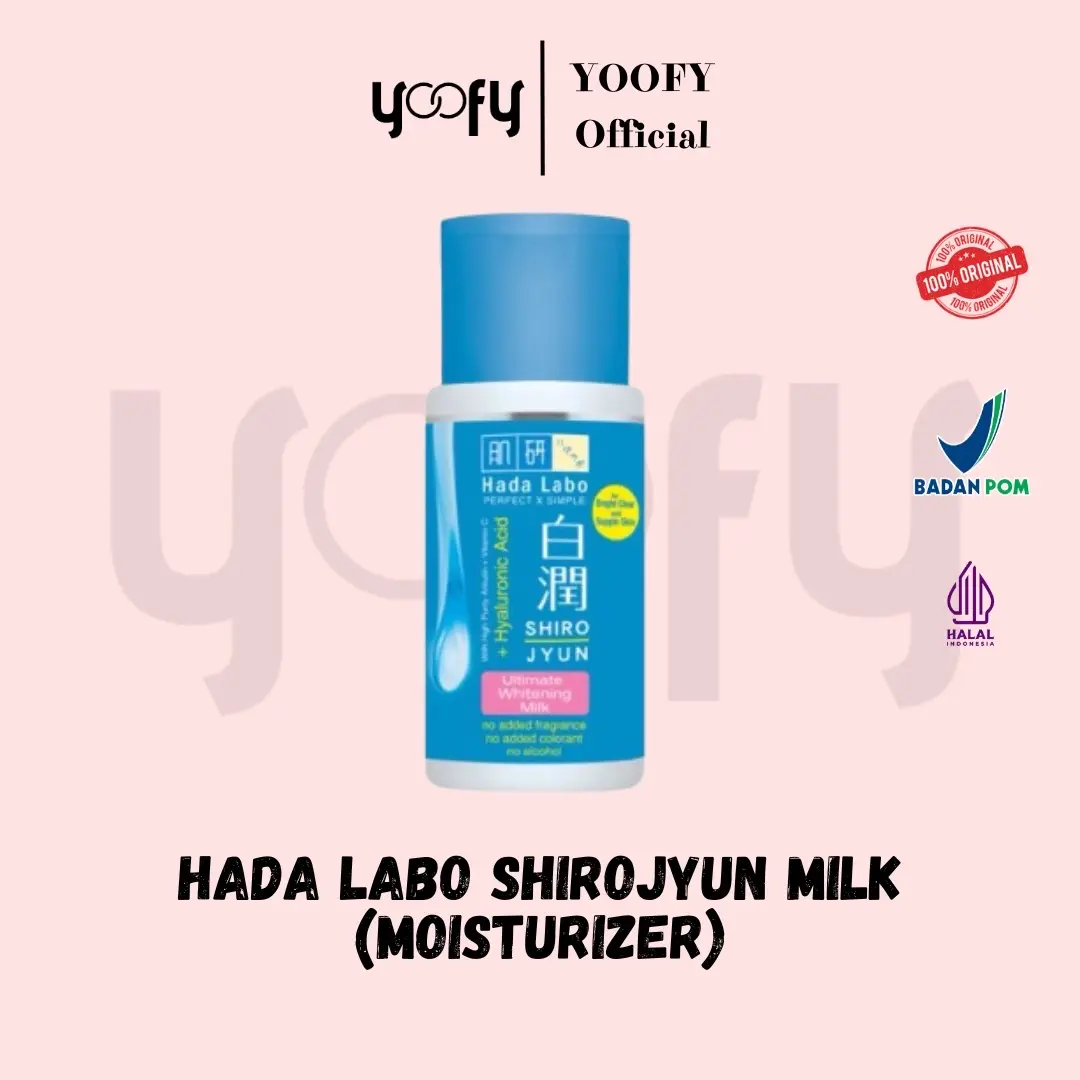 Hada Labo Shirojyun Ultimate Whitening Milk 100ml / HADA LABO SHIROJYUN MILK PELEMBAB HADA LABO / PELEMBAB BRIGHTENING Acid Hitam Hyaluronic Kusam