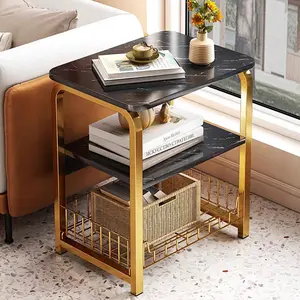 COD Meja Tamu  Coffee Table Meja Sudut Tiga Tingkat Meja Ruang Cafe Side Table Meja Kopi  Minimalis Meja Motif Marmer Samping