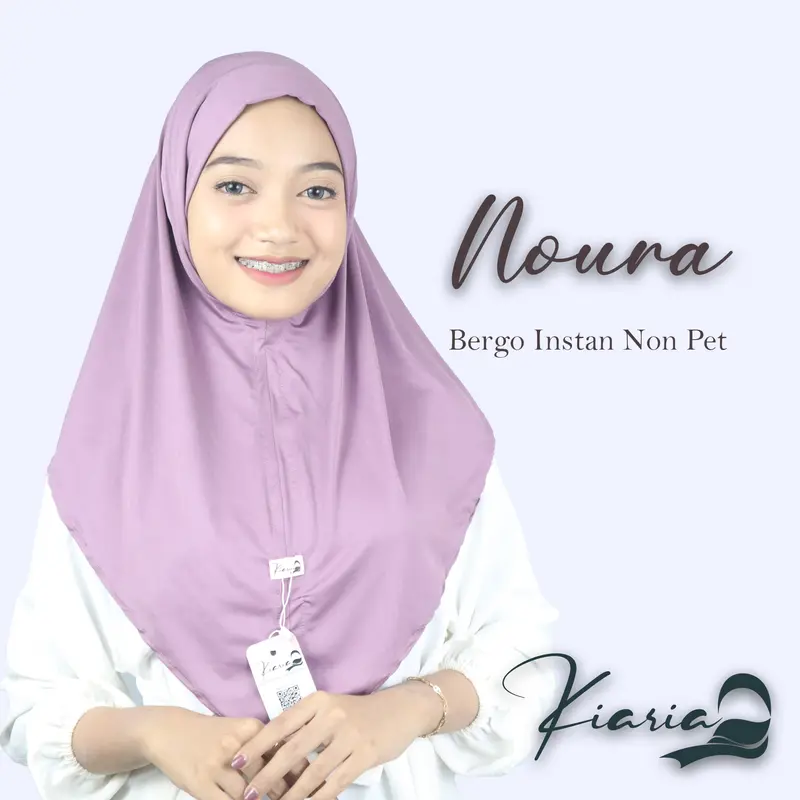 Kiaria - Daily Hijab Instan Non Pet Size L Bergo Bahan Jersey Casual Premium Noura 4