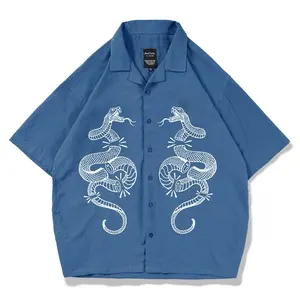 Kemeja Distro Full Print Motif Snake