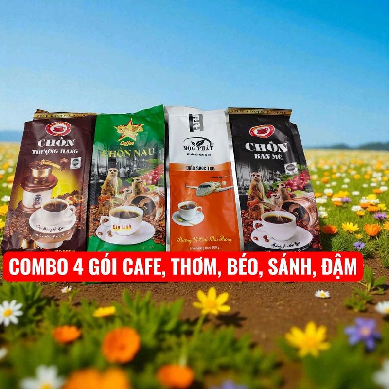  COMBO 4 GÓI CÀ PHÊ CHỒN THƯỢNG HẠNG,CHỒN NÂU,CHỒN SÁNG TẠO CHỒN BAN MÊ Coffee Cafe Socola 
