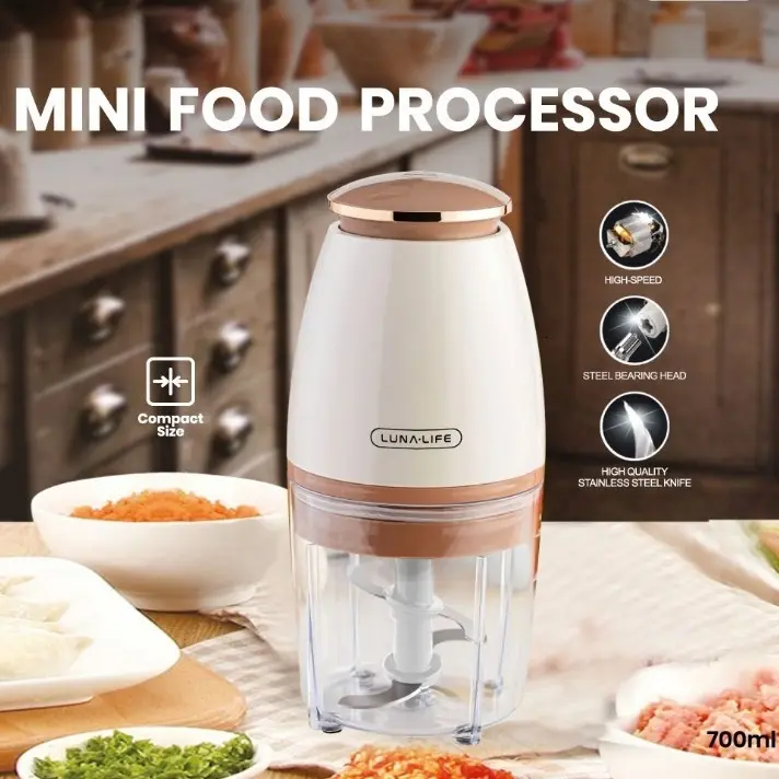 COD Mini Food Food Processor MFP7 Portabel LunaLife Chopper 700ML Blender Mini Penggiling Daging GSF4077 4 Blade