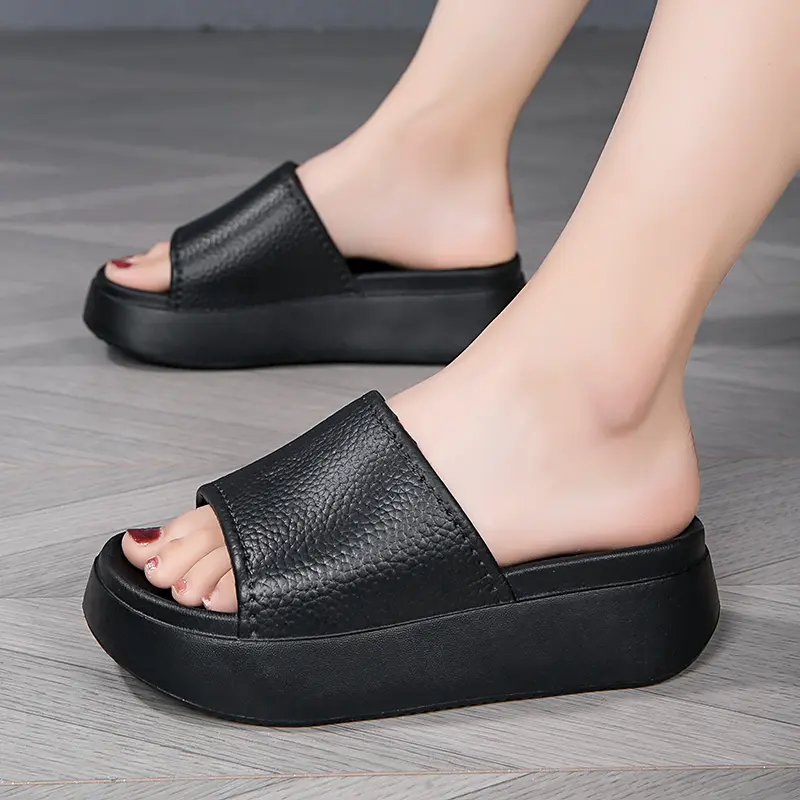 IRSOE Sendal Dewasa Wanita Karet Tinggi Desain Menarik Anti Slip Trendi Sendal Dewasa Perempuan Baru sandal wanita sandal korean style  sepatu cewek sandal selop wanita Shoes 3