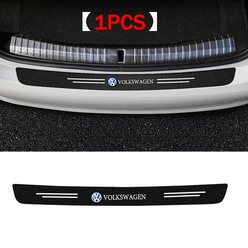 Product Introduction of Suitable for Volkswagen Passat Tiguan Golf Tourrag Lavida Car Door Sill Sticker Anti-Scratch Carbon Fiber leather Sticker Trunk Protector Stickers 9