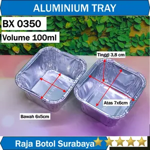 Min 10pcs Aluminium Foil Cup BX-0350 Mininal 10 pcs dengan Tutup Bestfresh BX0350 Aluminium Foil Kotak BX 0350 Best Fresh