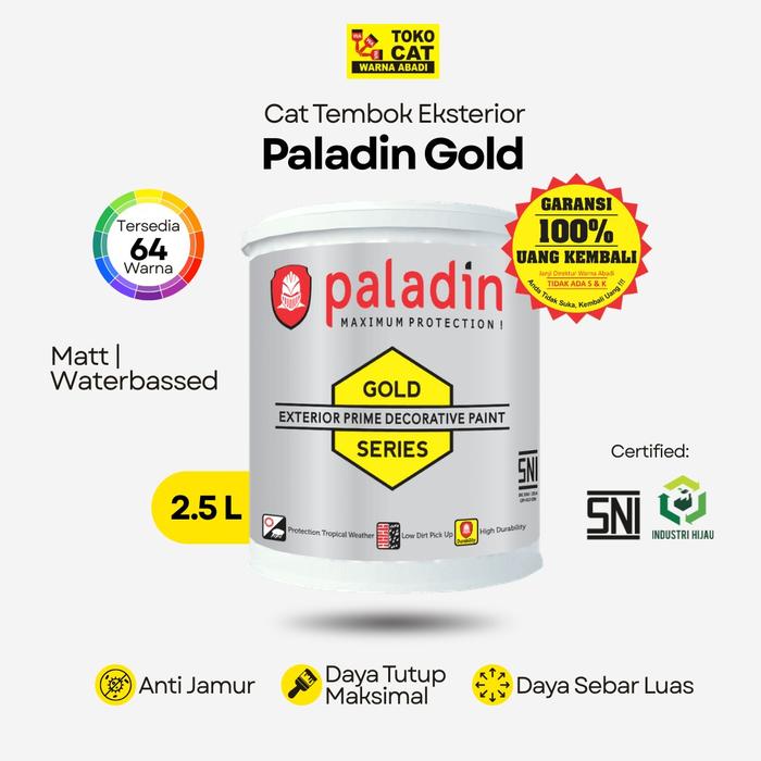 Gambar Cat Tembok Premium Paladin 2.5 Liter Gold Untuk Dinding Exterior dari Toko Cat Warna Abadi Kota Tangerang Tokopedia