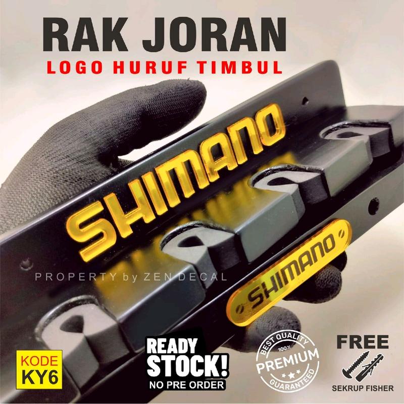 rak joran pancing 4 slot dengan huruf timbul - Shop | Tokopedia