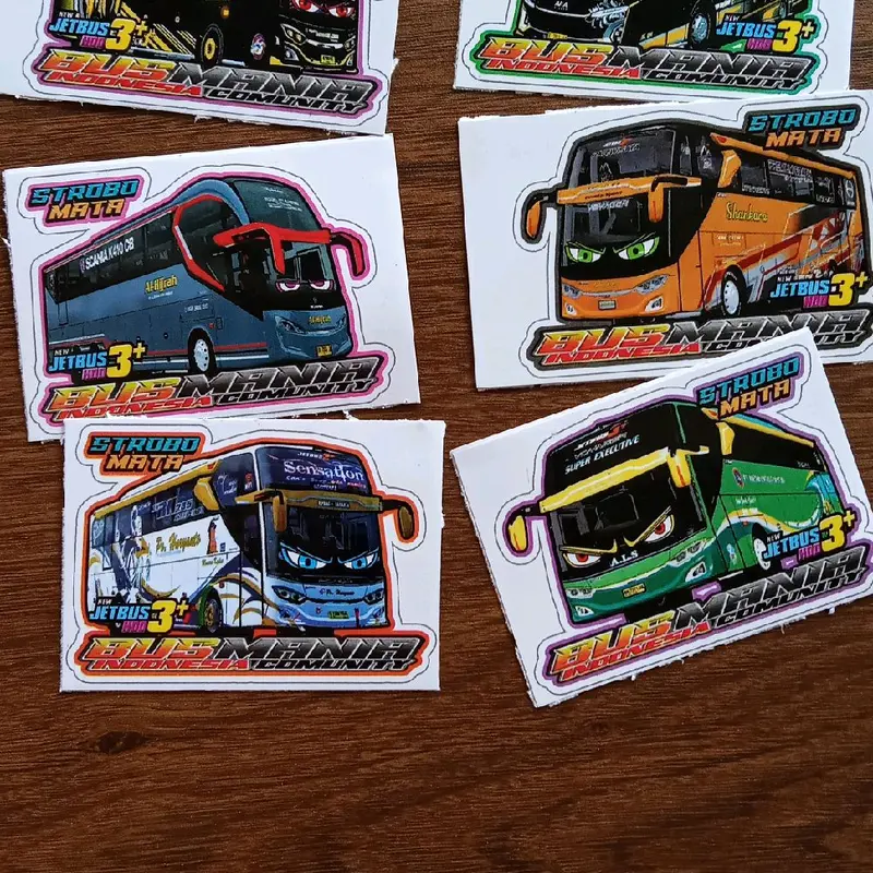 15pcs Stiker Strobo Mata | Stiker Mata Miniatur Bus Tololet Basuri | Stiker Bus Jetbus| Stiker Logo e-sport 7