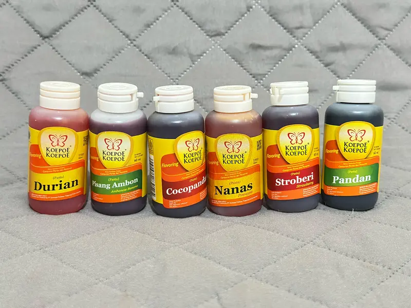 Pasta Perisa Cair Koepoe Koepoe 60ml VANILLA COCOPANDAN DURIAN PISANGA AMBON PANDAN NANAS STROBERI 0