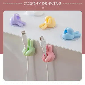 【COD】Model terbaru 2026 Pengatur Kabel Meja, Penjepit Kabel Pengisi Daya Ponsel, Alat Penyimpanan Kabel Data
