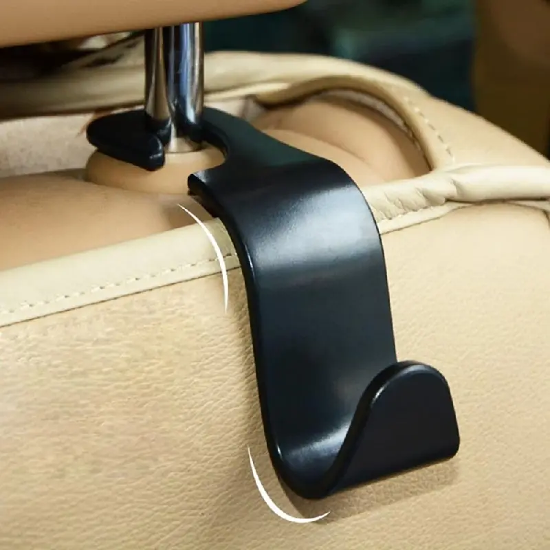 Gantungan Organizer Barang Mobil Car Headrest Hook Hanger Plastik 1PCS - A219C - Black 2