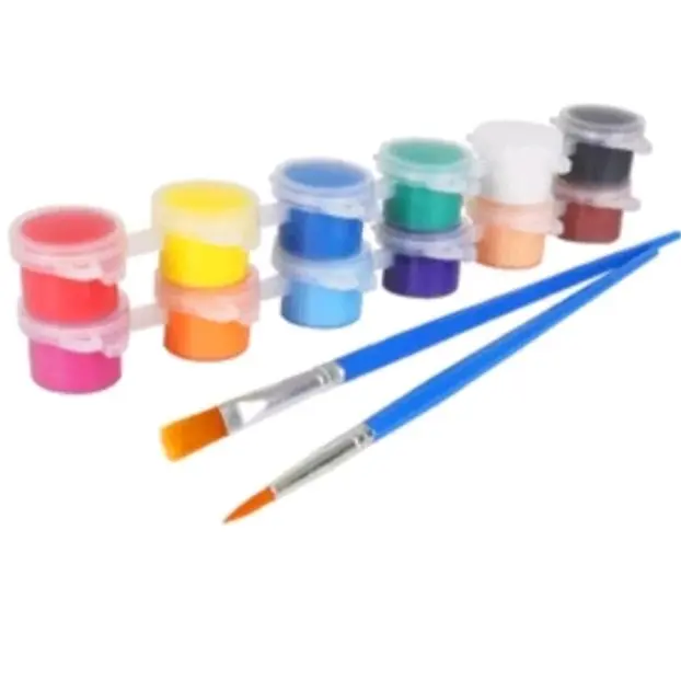 Cat akrilik 6 warna 5ml set untuk anak mewarnai, cat akrilik ramah lingkungan.