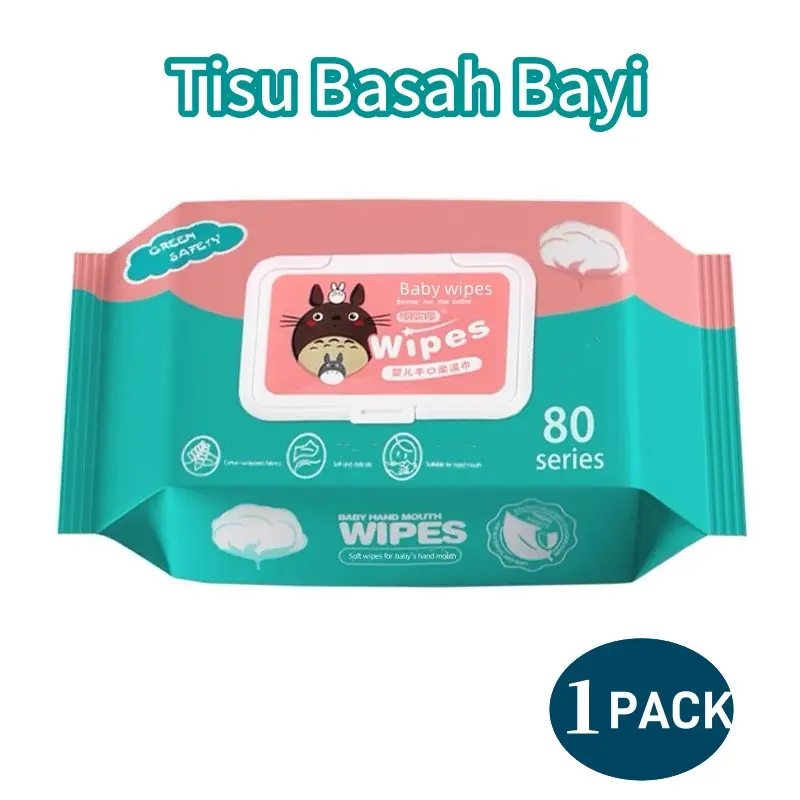 1Pack Murah Wipes Wet Tissue Tisu Basah Bayi ISI 80 LEMBAR for Popok Celana TISU BASAH 0