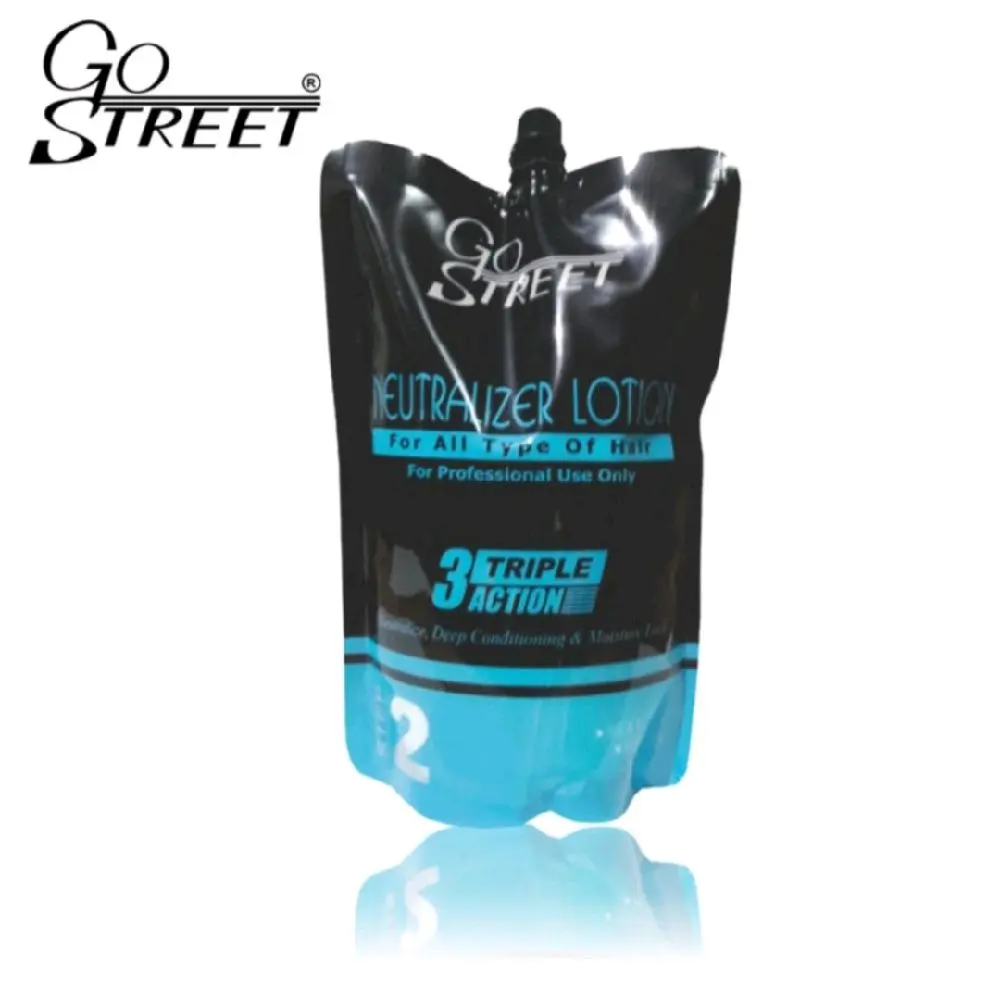 Go Street Step 1 straight & smoothing strong| hair netral lotion all type step 2 |100ml Perawatan Meluruskan