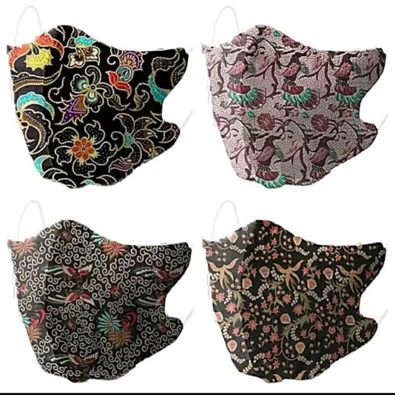Masker Duckbill Motif Batik 3D / Masker Duck bill Careion 3Ply