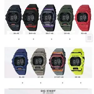 DIGITEC DG-5169T Original Jam Tangan Digital Pria dengan Pilihan Warna BK-4B, BKR-4B, BBLT-4B, GR-4B, RD-4B, BL-4B, GY-4B, GYORT-4B, NE-4B