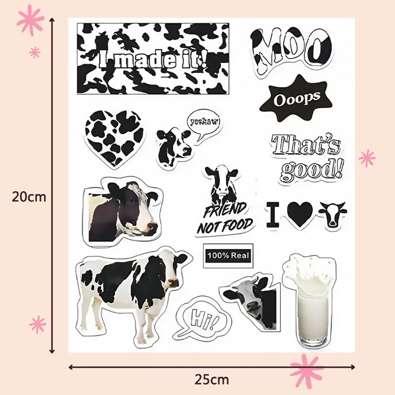 Stiker DIY Lucu Ala Korea Sticker Hot INS gaya Berperekat Waterproof sticker Handphone/Buku/Casing/Skateboard/Koper 2