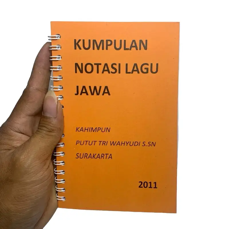 BUKU KUMPULAN NOTASI LAGU JAWA SRAGENAN LAWAS
