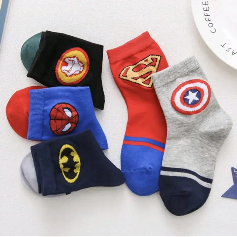 PAKET [3 PASANG] KAOS KAKI ANAK LAKI LAKI MOTIF MARVEL AVENGERS SUPERHERO PANJANG SETENGAH BETIS UKURAN SD | FASHION ANAK kakianak zava 0