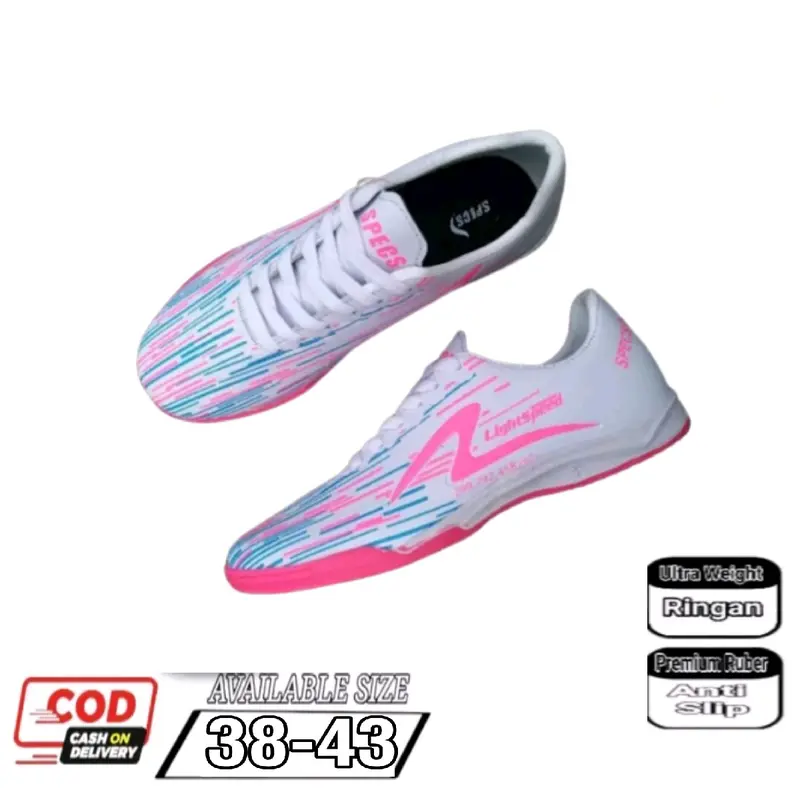 Sepatu futsal specs lightspeed hitam merah 3