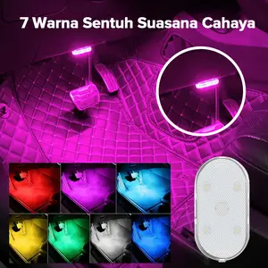 Lampu 6LED Dalam Mobil Touch Light Lampu Sentuh USB Lampu Hias Mobil Lampu Baca Lampu Sensor Gerak Otomatis 5V Car